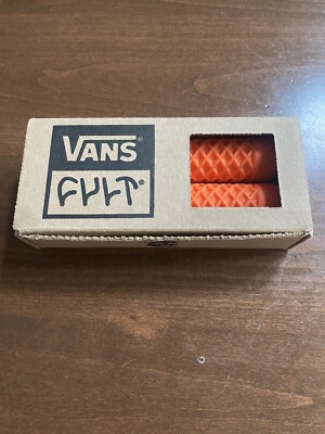 Cult X Vans Flangeless Grips Waffle Pattern BMX Bike / Scooter - Orange