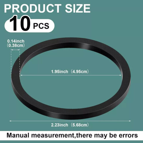 10 Pieces Compatible with Taco 007-007Rp Rubber Flange Gasket Seal, Black - Picture 2 of 3