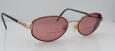 Vintage Luxottica LU2214 Gold Purple Oval Metal Sunglasses Italy FRAMES ONLY