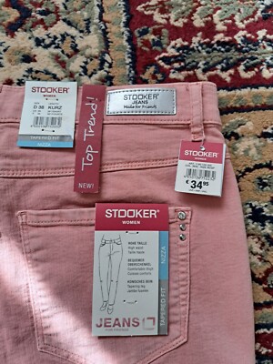 Neue Lachsfarbene Jeans Gr 38