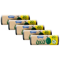 5 Rollen Swirl 20 Liter ÖKo-MüLlbeutel Mit Zugband ReißFest & Dicht / MüLlbeutel