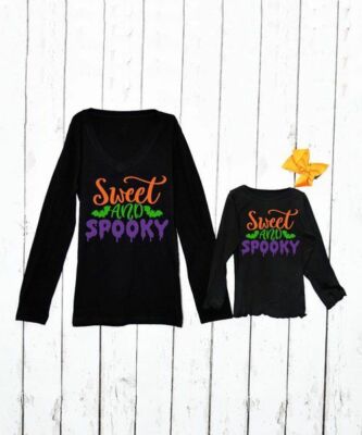 $59 Beary Basics 'Sweet & Spooky' Long-Sleeve Tee Black Large NWOT