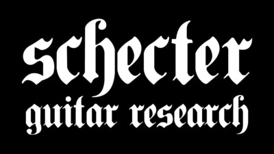 Schecter Guitars Klebeschrift Aufkleber   19 cm weiß