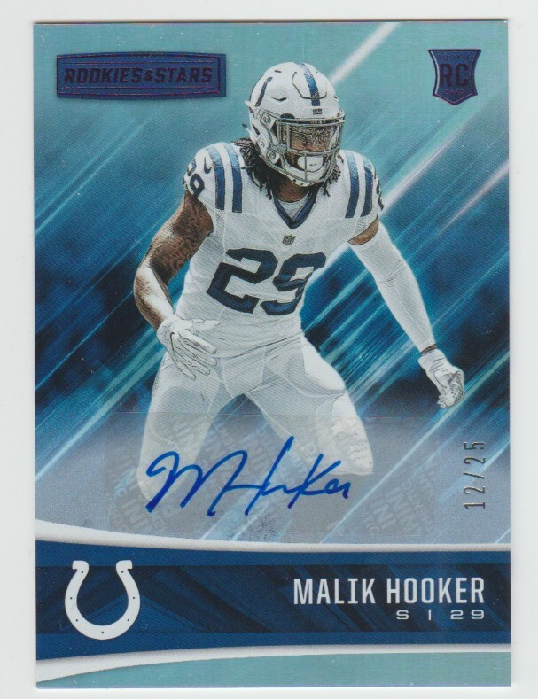 MALIK HOOKER 2017 Rookies & Stars Rookie Autograph PURPLE #214 SP RC AUTO #12/25