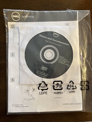DELL ~ Drivers and Documentation Software for the Dell P1914S Monitor. Unopened