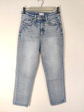 Cello Denim Jeans Women's Juniors Size 7 Blue Straight Light Wash Cotton Blend