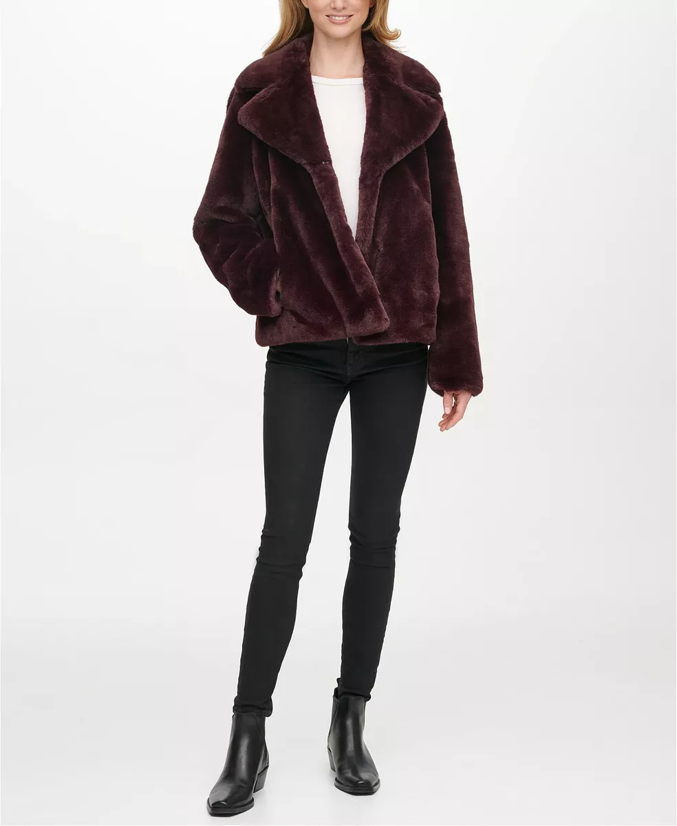 Faux fur coat xs sale