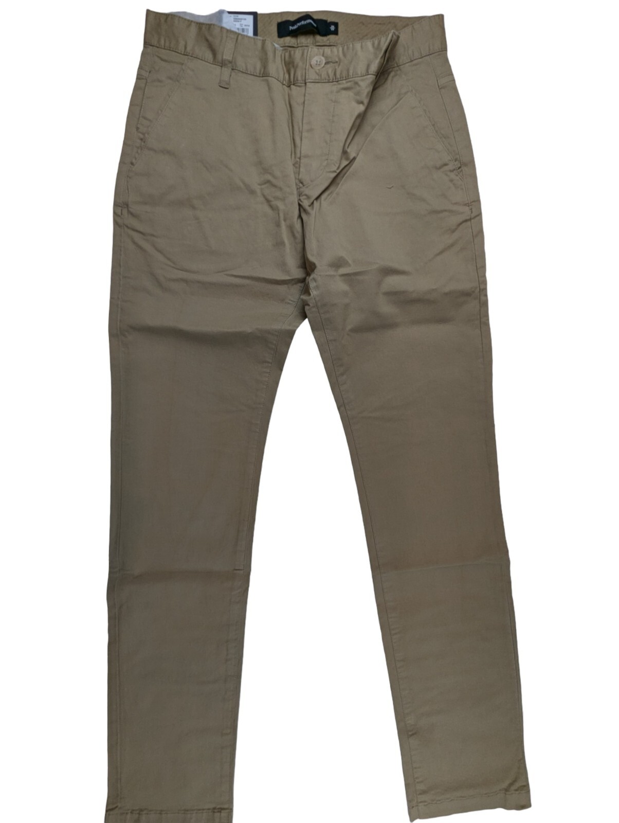 Pantaloni da golf Peak Performance da uomo Keen P kaki marrone elasticizzato slim fit taglia 30x34 nuovi con etichette