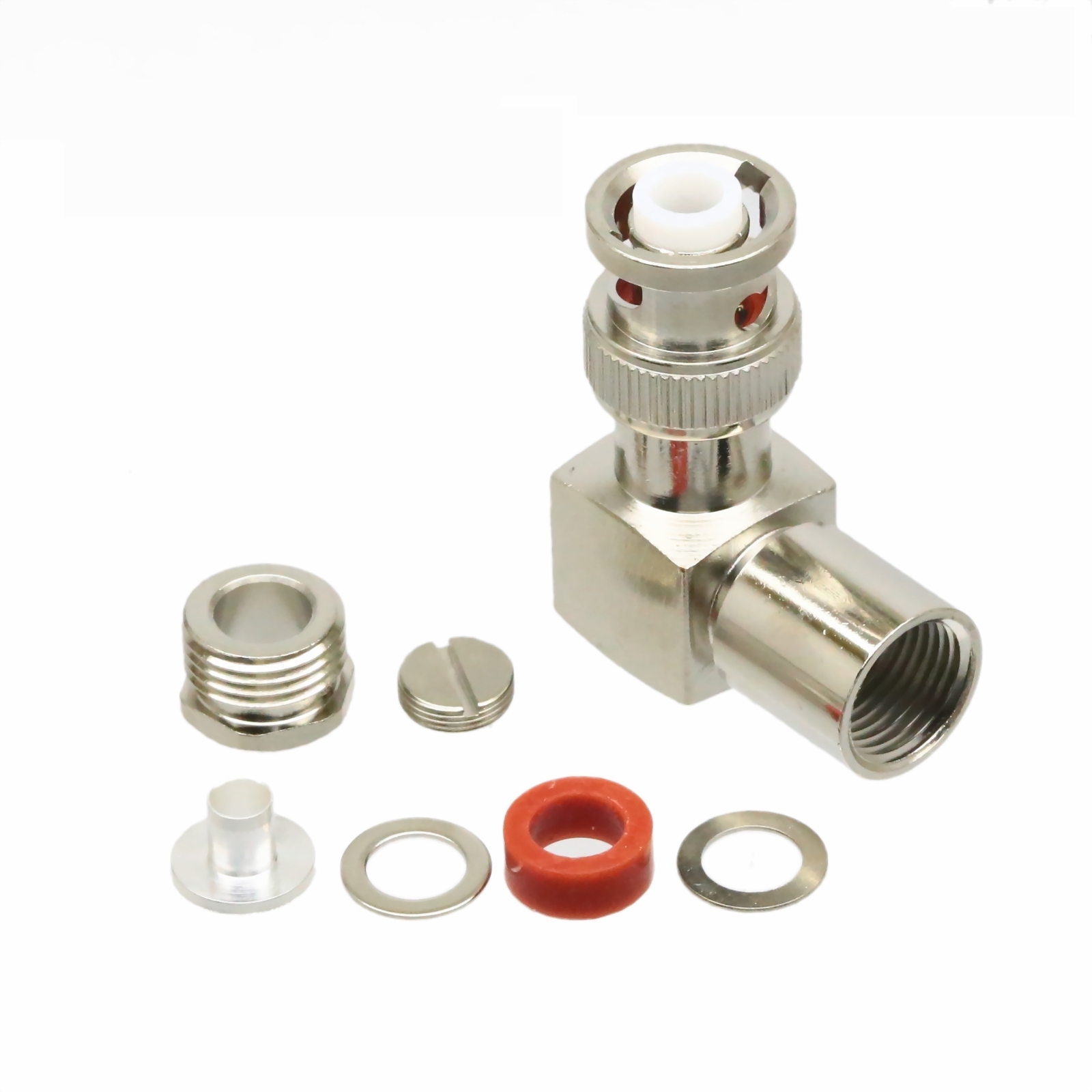 High Voltage coaxial MHV 3000V 3KV Elbow DC Power Connector BNC male clamp RG59