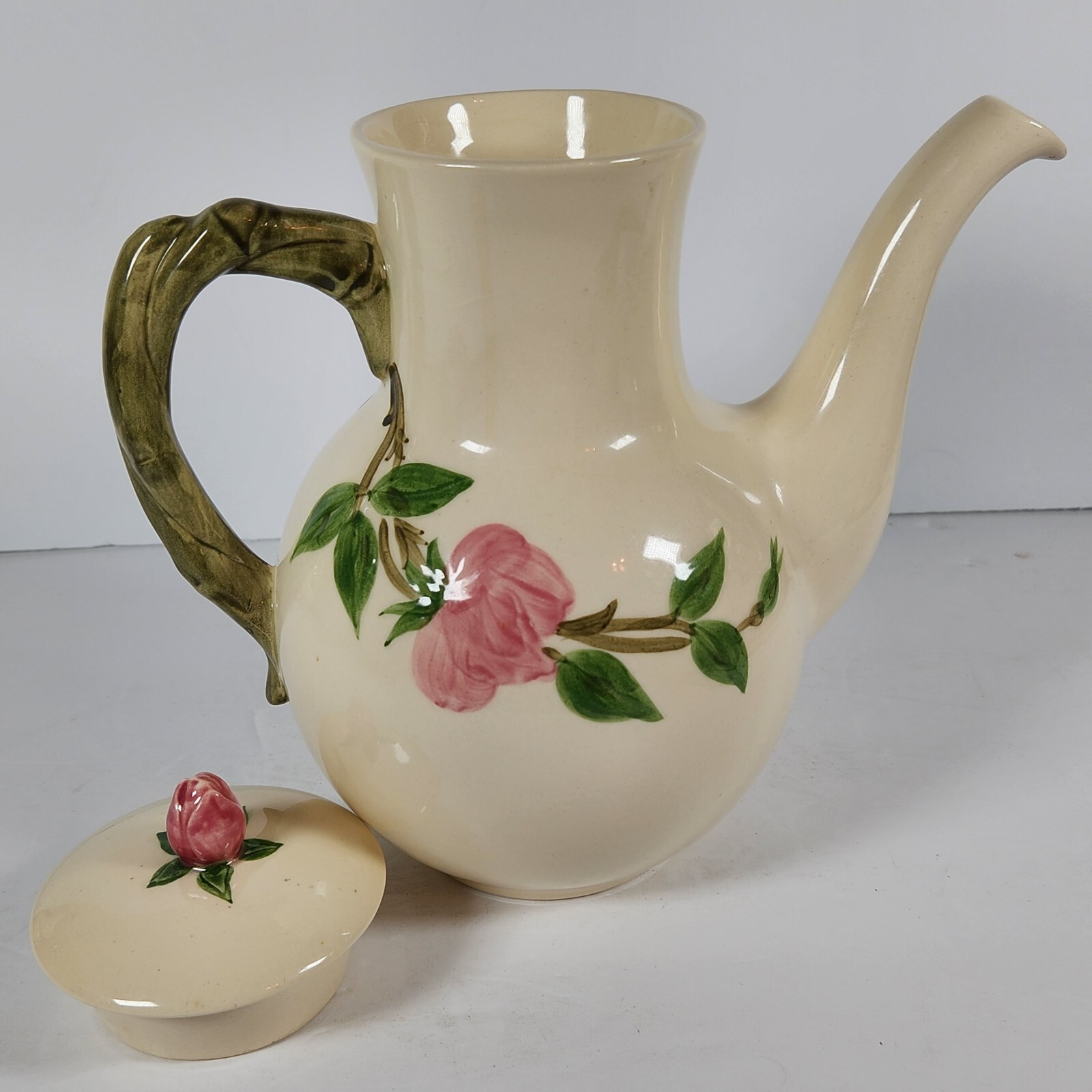 Vintage Franciscan Desert Rose Coffee Pot & Lid 8.75" Tall As Is eBay