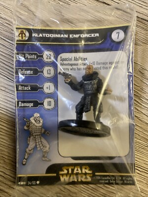 Star Wars Minifigur Mit Karte Klatooinian Enforcer Nummer 54/60