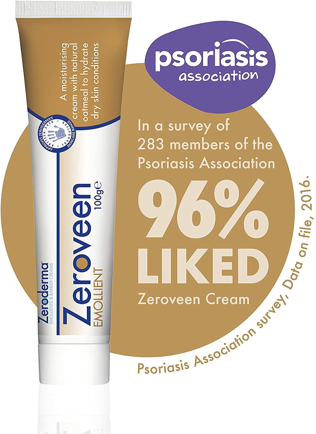 Zeroveen Emollient Cream 500g for Eczema,Psoriasis,Dermatitis for