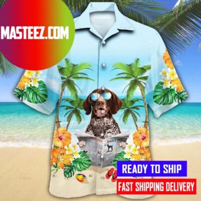 German Shorthaired Pointer Dog Lovers Beach 3D HAWAII SHIRT Halloween Gift