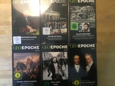 Geo Epoche [6 DVD] NEU OVP / Deutsche Hanse Fall Mauer 1968 Goethe Black Box BRD