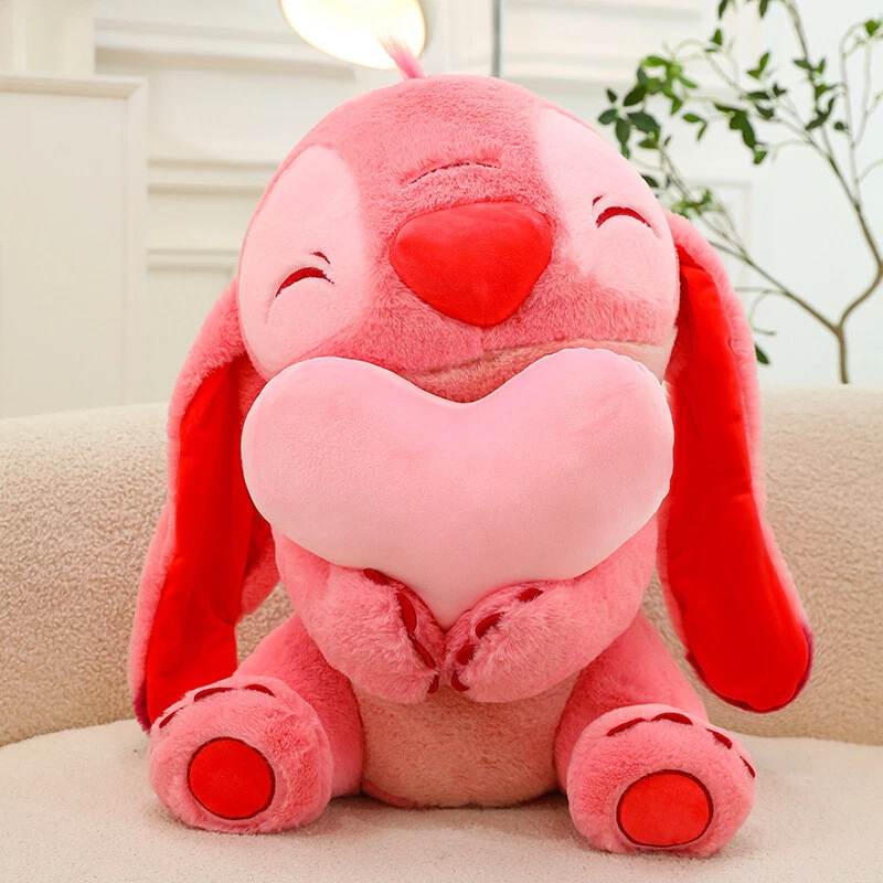Stitch Hug Heart Plush Doll Soft Toy Valentine's Day Kid's Birthday Gift 45cm - Image 4 of 4