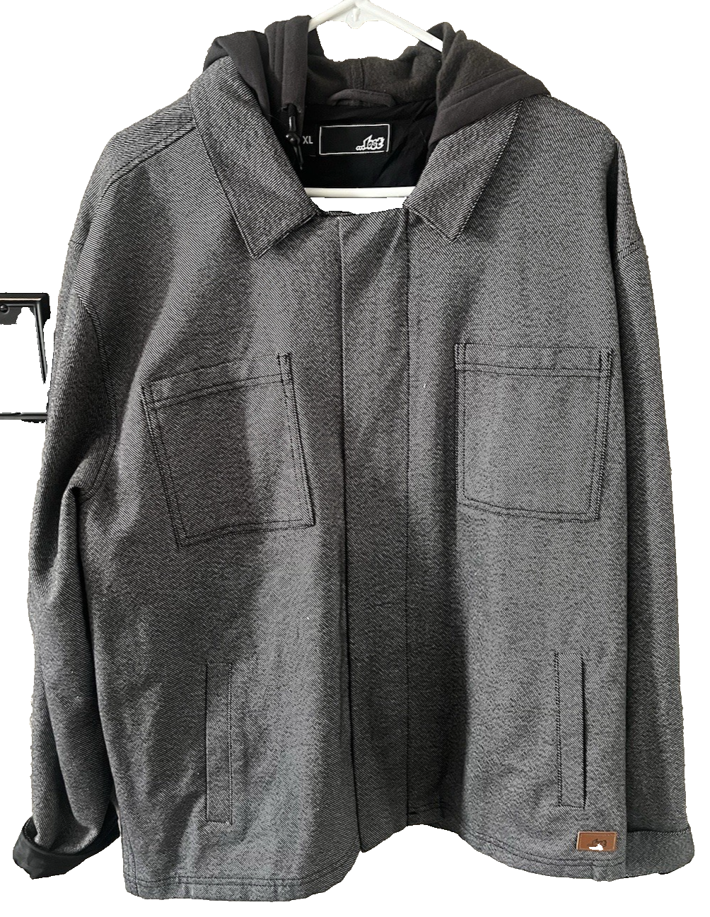 Lost Men's XL Gray & Black Jacket - Excellent Condition