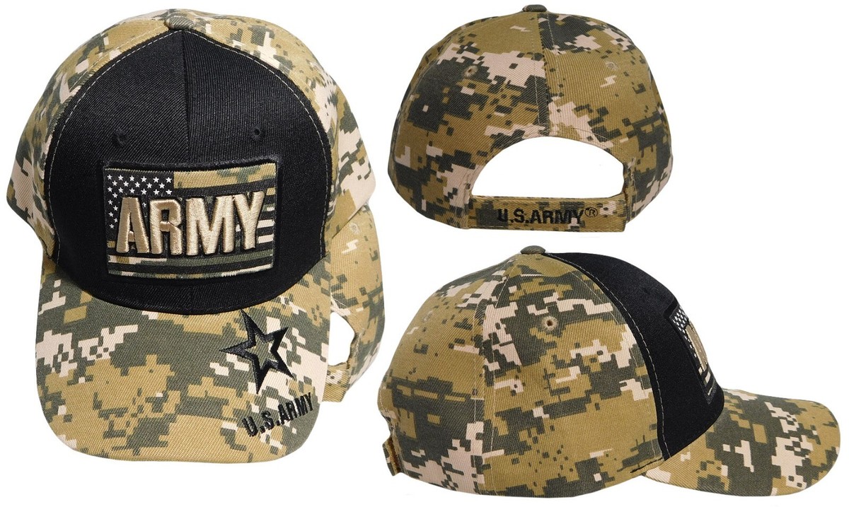 U.S.‎ Army Black and Camouflage Cap Amazon.com: U.S. Army Cap Army Insignia (Black) in Digital  main image 4
