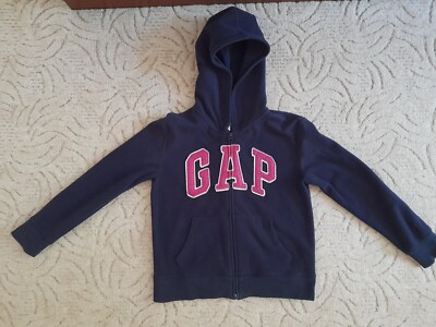 GAP Kids Fleece Jacke Hoody 14 - 16 Jahre Kapuze blau navy pink Winter Herbst