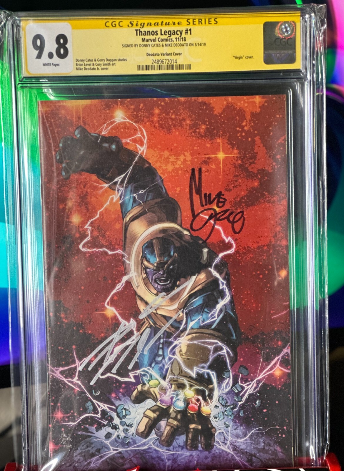 Thanos Legacy #1 CGC 9.8 Virgin Signature by Donny Cates & Mike ...