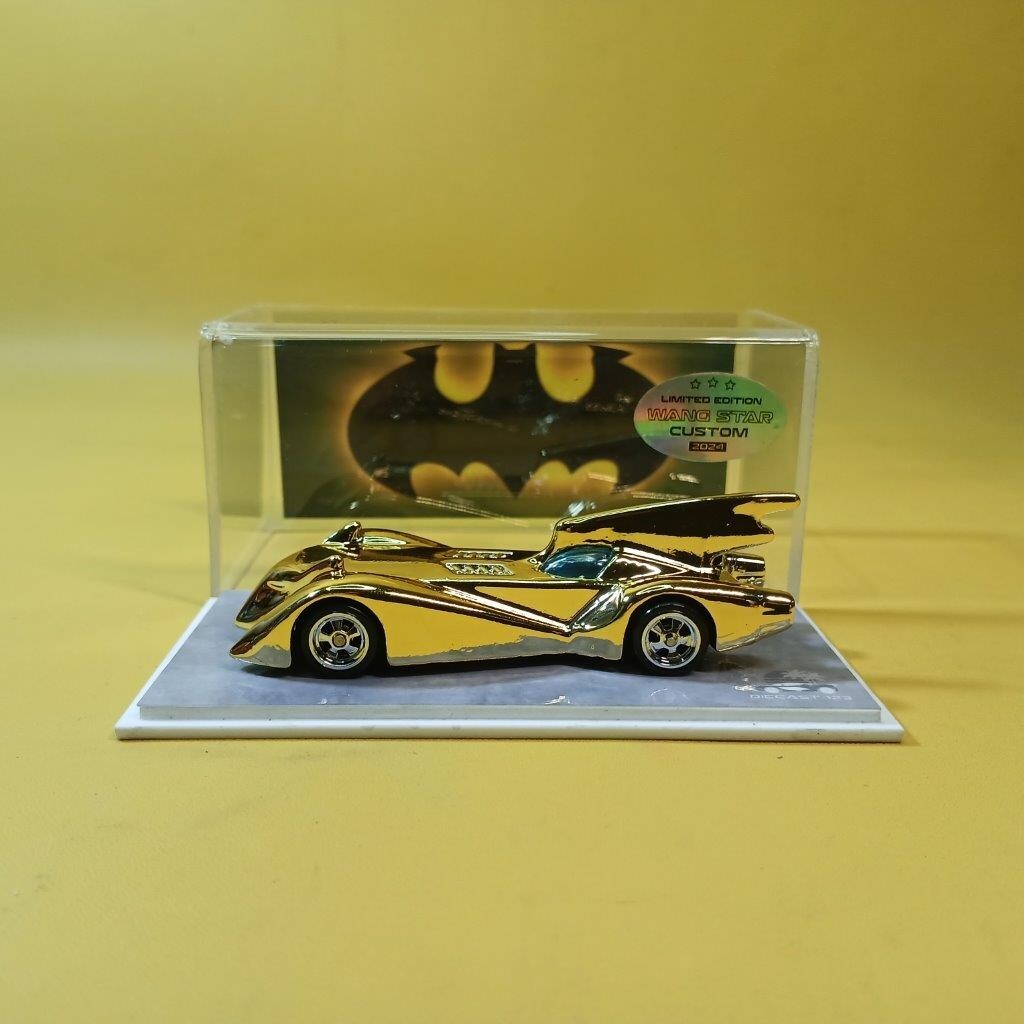 Hot Wheels BATMAN BATMOBILE CFK21 Gold CHROME (WANGSTAR CUSTOM