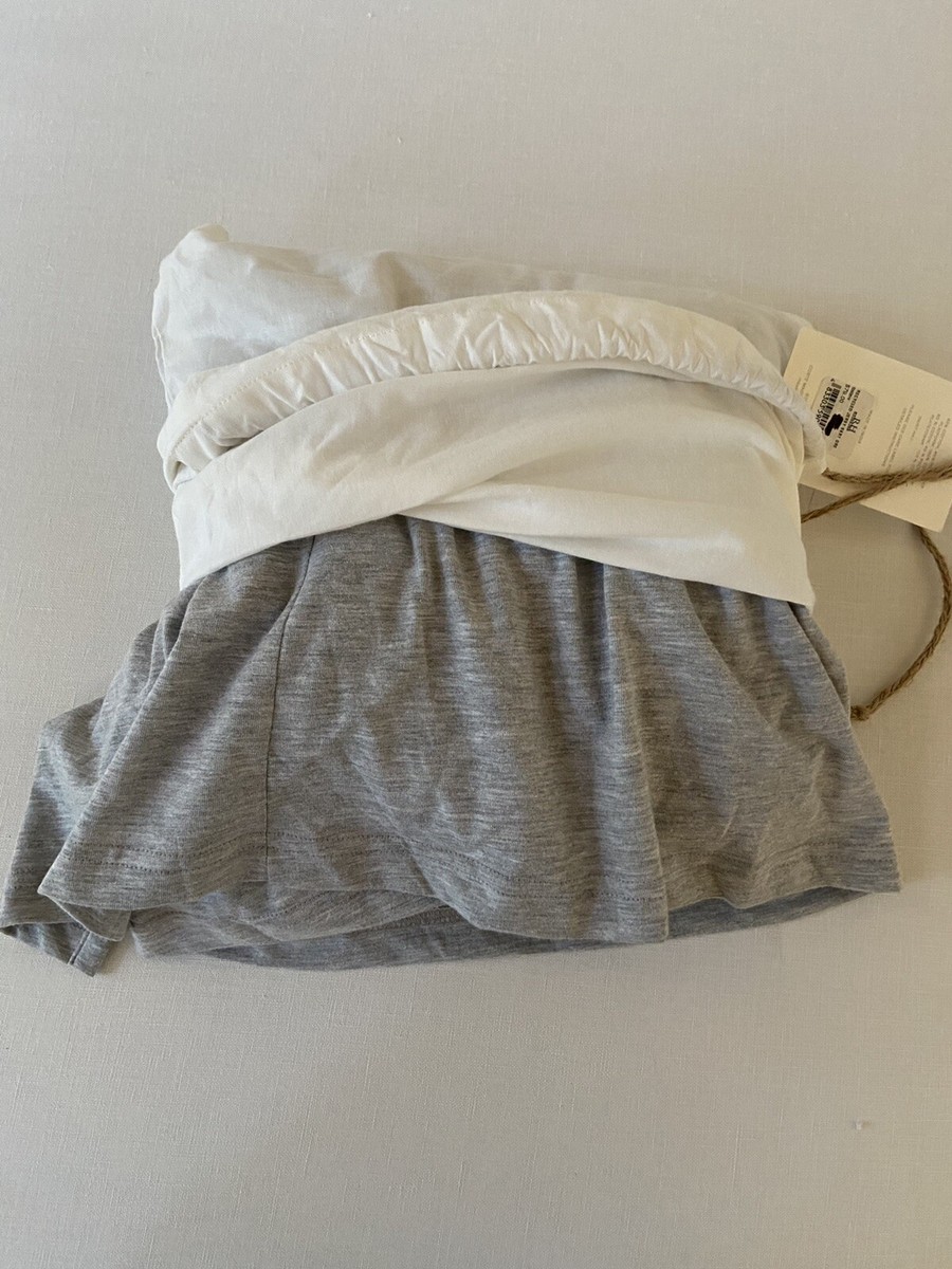 RH Restoration Hardware Baby Child Heathered Jersey Crib Skirt