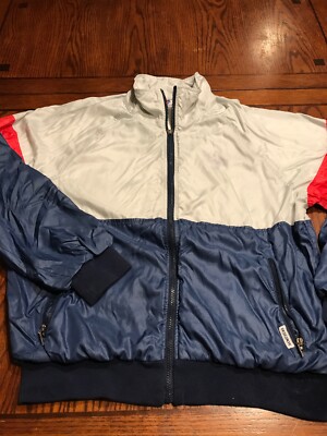 Vintage DESCENTE Nylon Windbreaker Track Jacket Sz Large (W1)