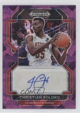 2022 Panini Prizm Draft Picks Purple Ice 96/99 Christian Koloko #DP-CKO Auto 0c2