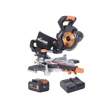  Evolution EXT Sliding Mitre Saw 18V 1 x 4.0Ah Li-ion 185 x 20mm R185SMS-Li 