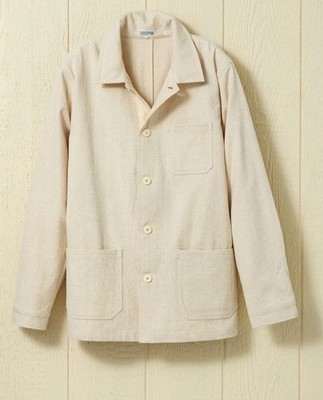 Quaker Marine Supply French Workman's Jacket in Rustic Linen Cotton men s large