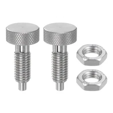 2Pcs Spring Plunger M10X1.5 Thread Size Pin Dia.5mm with Knurled Handle