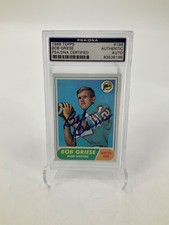 MIAMI DOLPHINS BOB GRIESE SIGNED TRADING CARD PSA/DNA #196