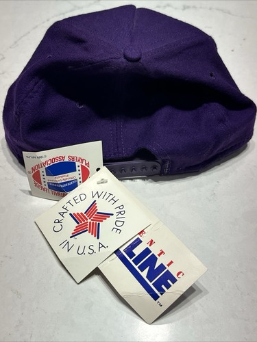 Casquette Minnesota Vikings NFL Pro Elite - Cuir Véritable Blanc - Vintage Bretelles