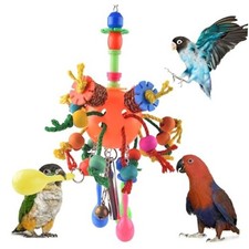Bird Toys, Parrot Toys Parakeet Foraging Shredder Hanging Toys Bird Orange