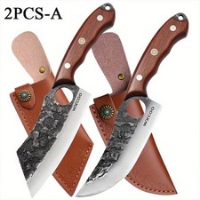 1-5PCS Kitchen Chef Knife Set Sharp Stainless Steel Utility Boning Meat Cleaver