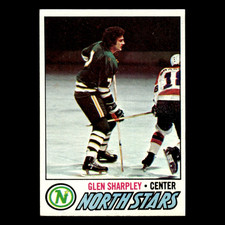 Glen Sharpley #158 1977 Topps Minnesota North Stars Hockey Card NHL EX