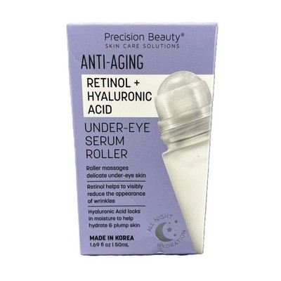 Precision Beauty Under Eye Roller Serum Anti Aging Retinol Hyaluronic 1.69 oz