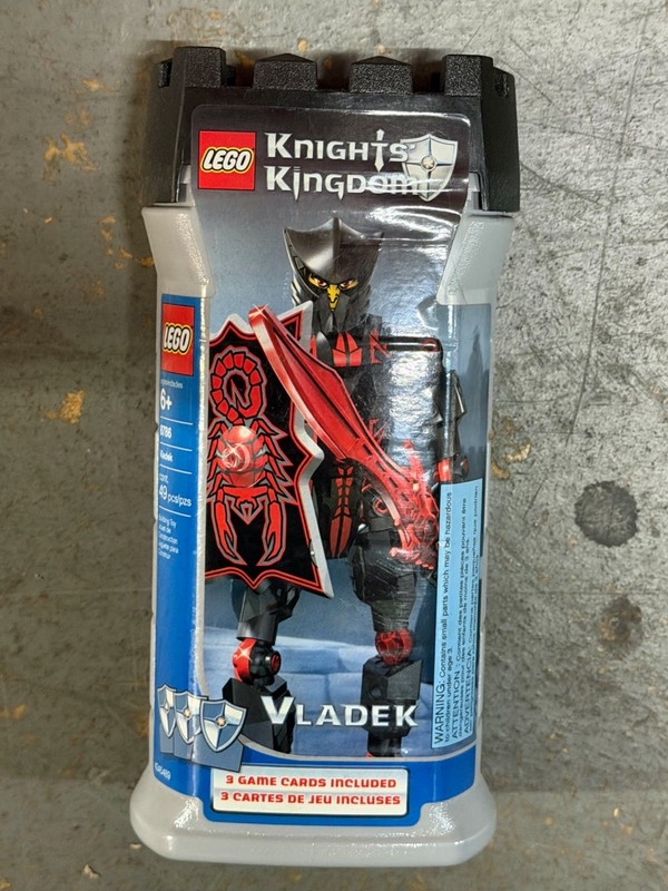 LEGO Knights Kingdom Vladek Figure 8774 Castle Canister NEW Sealed