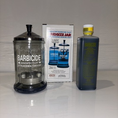 Barbicide Disinfectant Jar 21oz + Germicide Concentrate Salon Combo Set