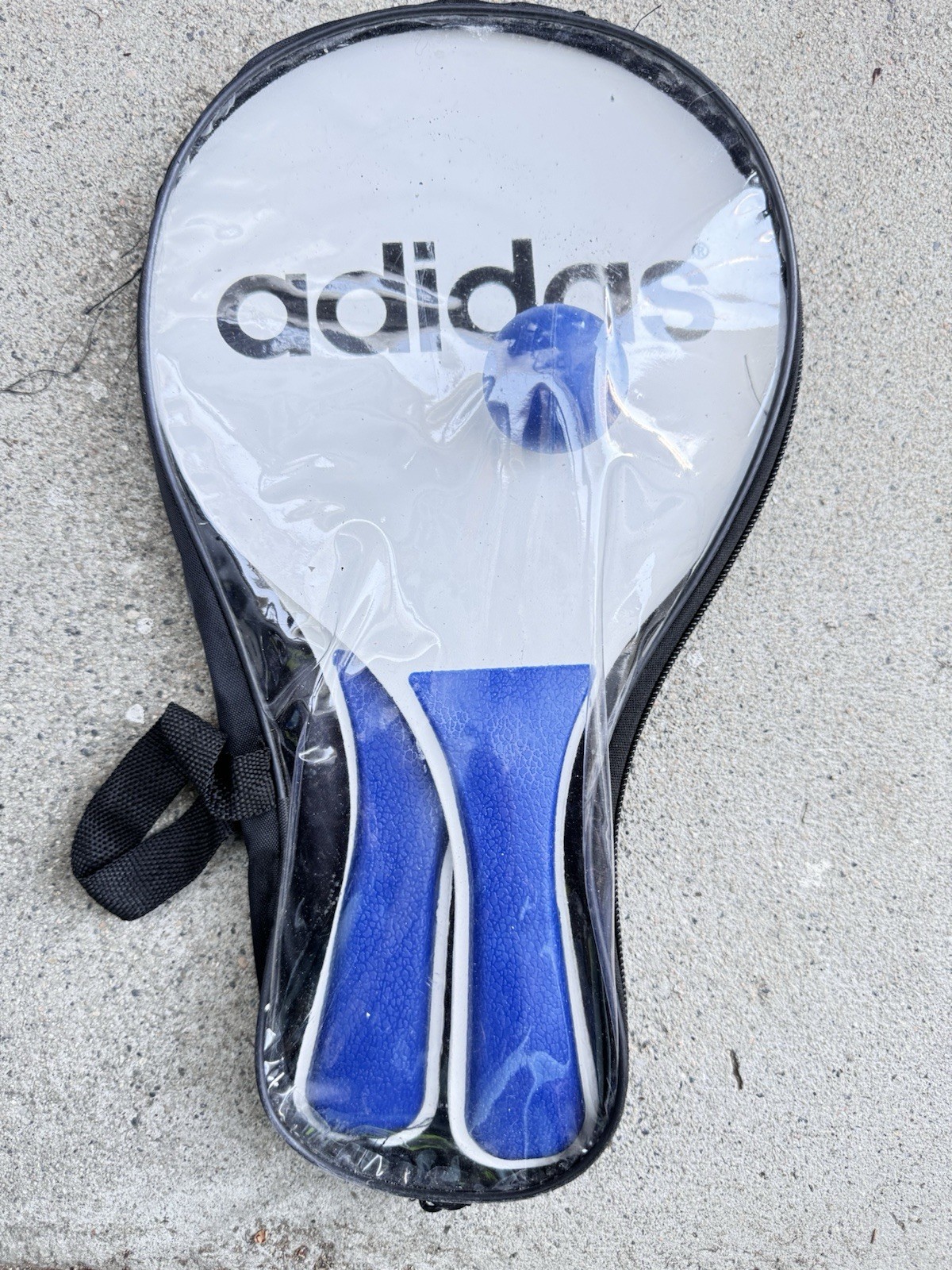 Adidas Blue Handle Paddle Set with Ball