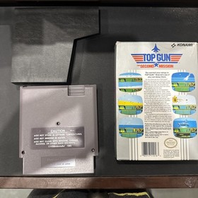 Top Gun Second Mission game Nintendo NES and Box 