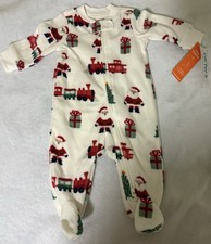 Carter s Unisex Christmas Fleece Footie Sleeper Size 3 Months