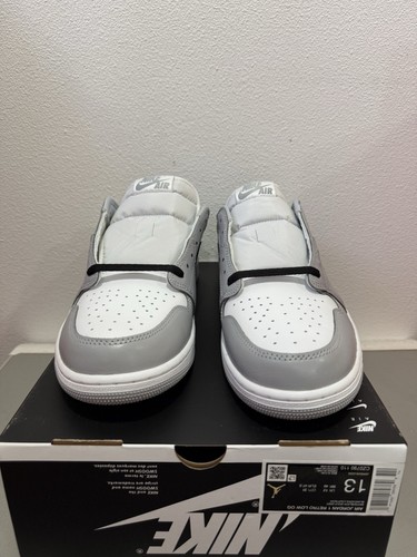 Nike Air Jordan 1 Retro OG scarpa bassa Barons CZ0790-110 uomo taglia 13 nuova spedizione veloce - Foto 2 di 6