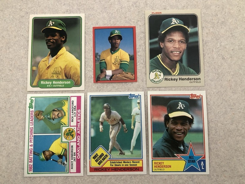Rickey Henderson (6 Card Lot)- Oakland A’s