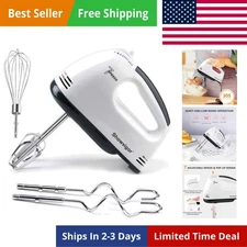 Hand Mixer Electric 7 Speed 180w Handheld With Turbo Boost Case