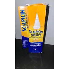 Scalpicin Maximum Strength Scalp Itch Relief Liquid 1.5 OZ Hydrocortisone Aloe