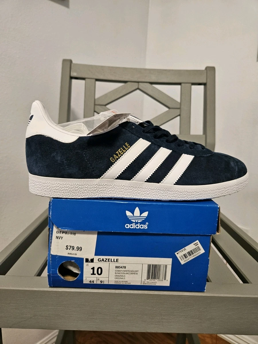 adidas gazelle silver green womens Adidas Gazelle Navy White Sneakers (Size 43.5)
