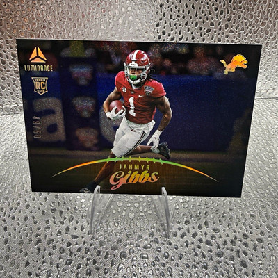 Panini 2023 Luminance Jahmyr Gibbs Rookie Card #186 Detroit Lions (RC) /50