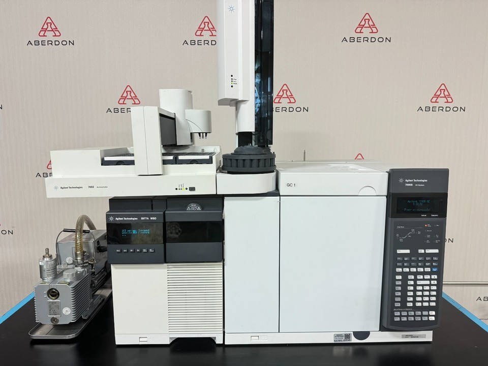 Agilent GCMS System 7890B GC/ FID Detector, 5977A MSD 7693 Autosampler ...