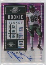 2020 Panini Contenders Optic Purple Pulsar Prizm 21/21 Jabari Zuniga Auto 0c2
