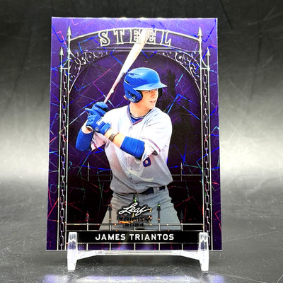 2024 Leaf Trinity #S47 James Triantos Purple Laser /49 SP Chicago Cubs Rookie